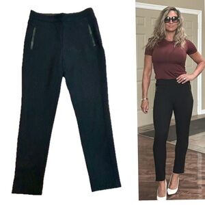 Anthropologie Cartonnier Black high rise slim ankle legging pants Sz 6 classy